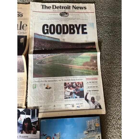 Vtg Sep. 27, 1999 Lot Of 10 Items The Final Game Detroit Tigers Detroit Stadium - Picture 5 of 10